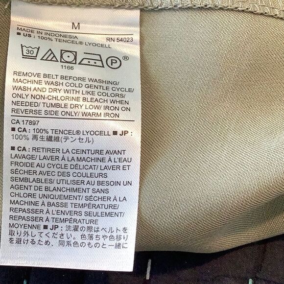 Banana Republic Military Inspired Dress Short Sleeve Army Green Size Medium - Picture 6 of 6